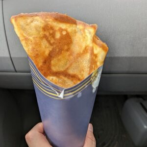 宮崎市中村西の高級クレープ専門店【午後のクレープ】で注文したプレミアムバターシュガー1