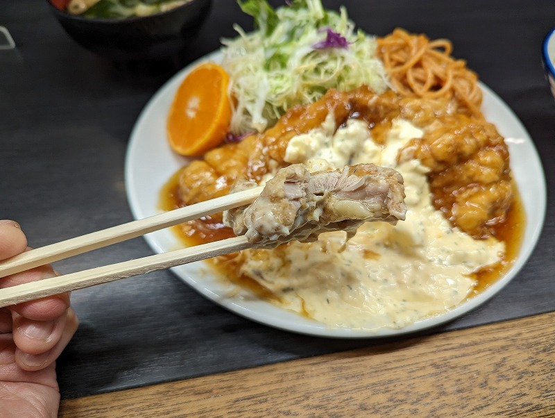 宮崎市清武町の「竜宮ラーメン」で食べたチキン南蛮定食10
