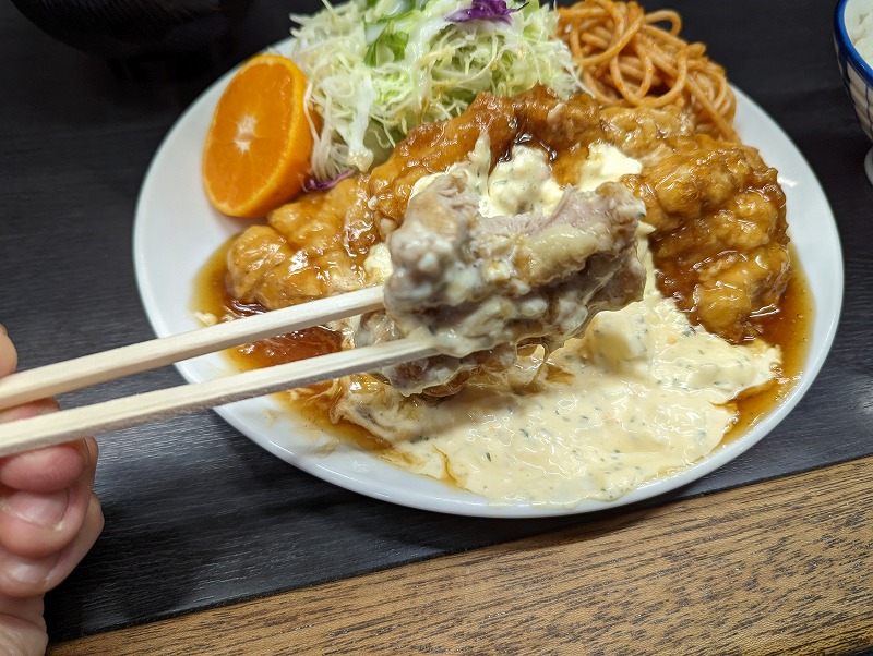 宮崎市清武町の「竜宮ラーメン」で食べたチキン南蛮定食11