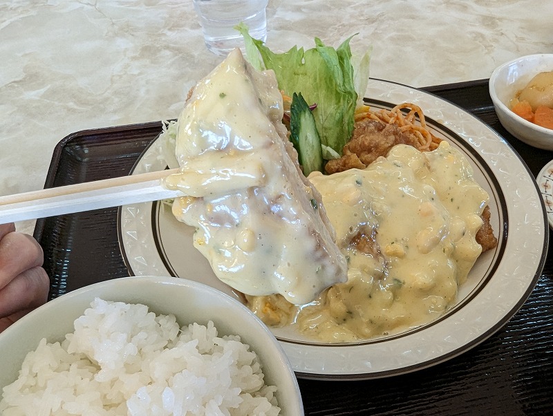 宮崎市清武町の「お食事処ちよ」で食べたチキン南蛮定食6