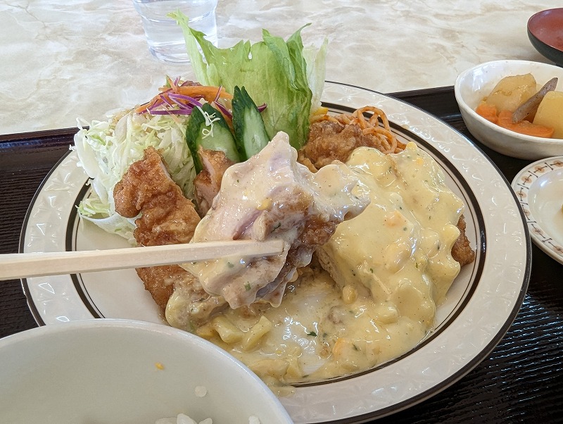 宮崎市清武町の「お食事処ちよ」で食べたチキン南蛮定食7