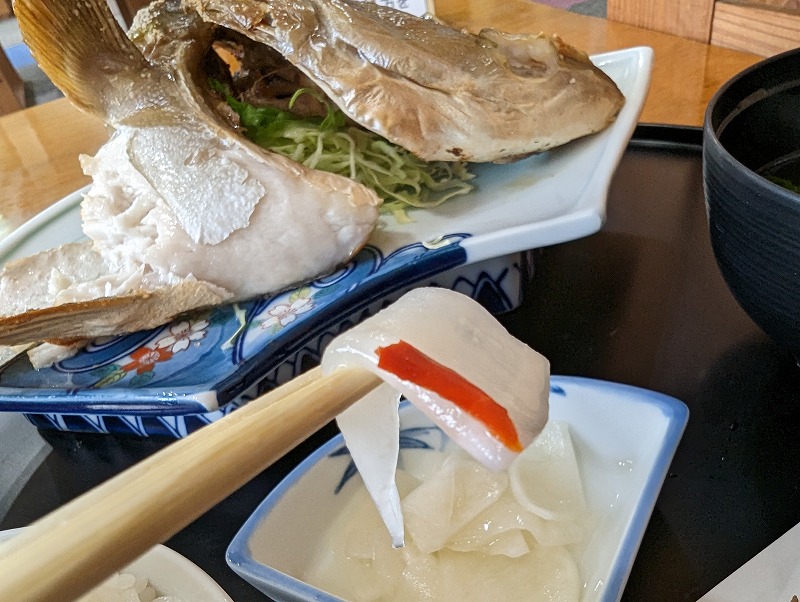 宮崎市清武町の「いなか家定食の店」ランチで食べたカマ塩焼8