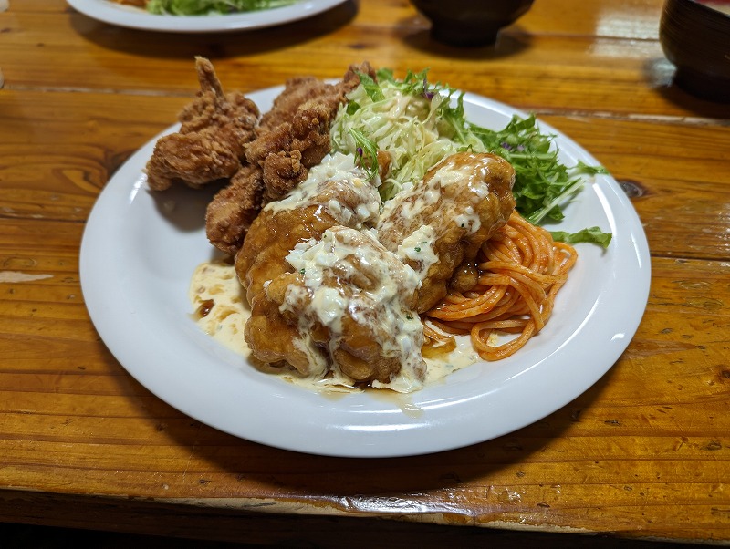 宮崎市の「樹のめし家」で食べたコンビ定食(チキン南蛮・唐揚げ)4