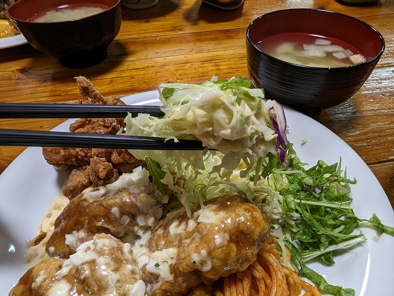 宮崎市の「樹のめし家」で食べたコンビ定食(チキン南蛮・唐揚げ)8