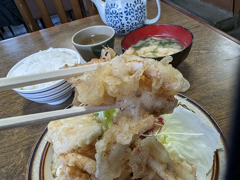 宮崎市江平中町の大吉食堂で食べたイカ天定食3