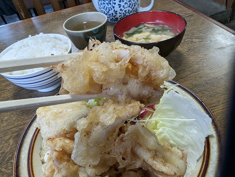 宮崎市江平中町の大吉食堂で食べたイカ天定食5