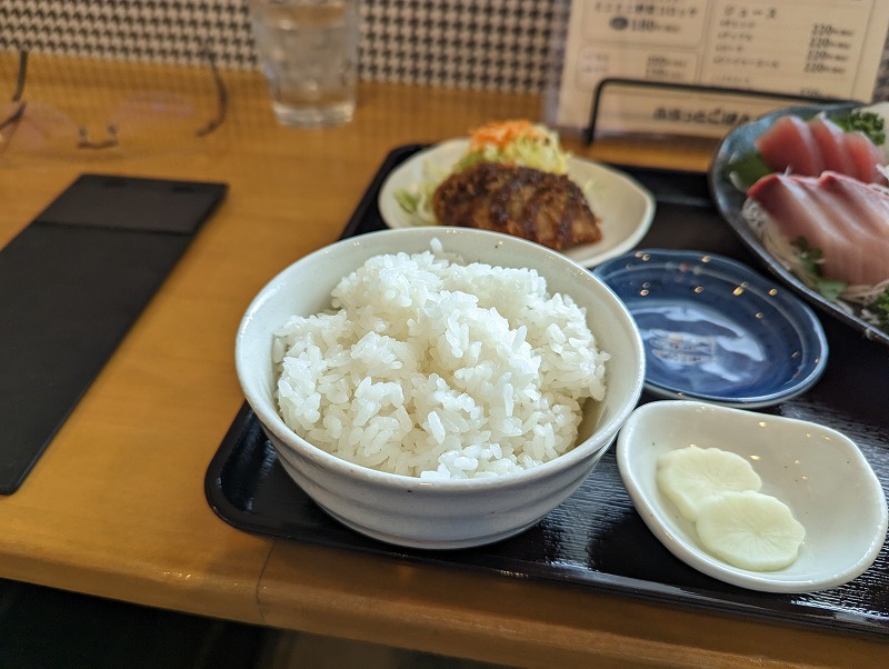 延岡市の「ふらっとごはん。」で食べたお刺身定食3