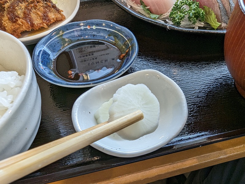 延岡市の「ふらっとごはん。」で食べたお刺身定食14