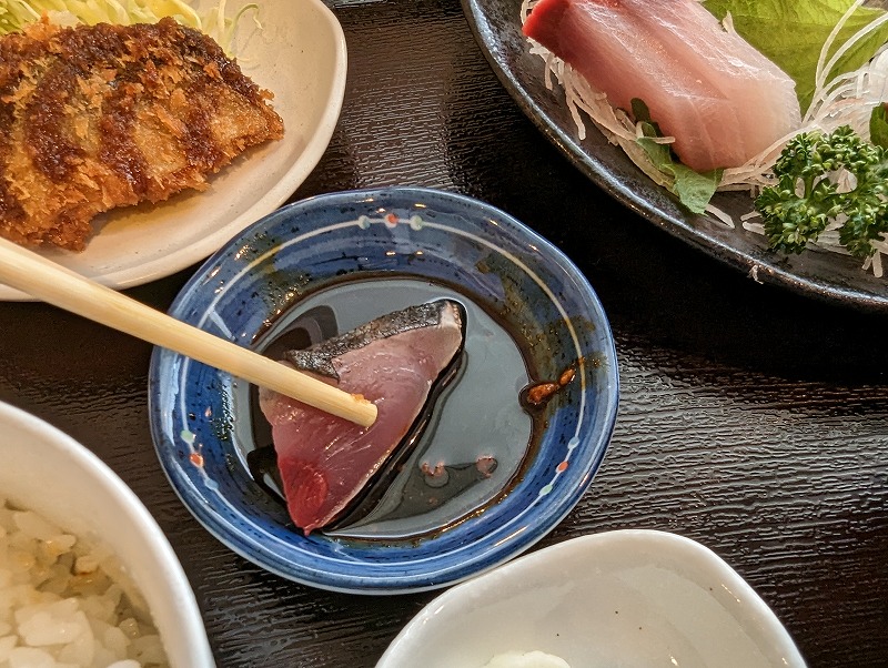 延岡市の「ふらっとごはん。」で食べたお刺身定食8