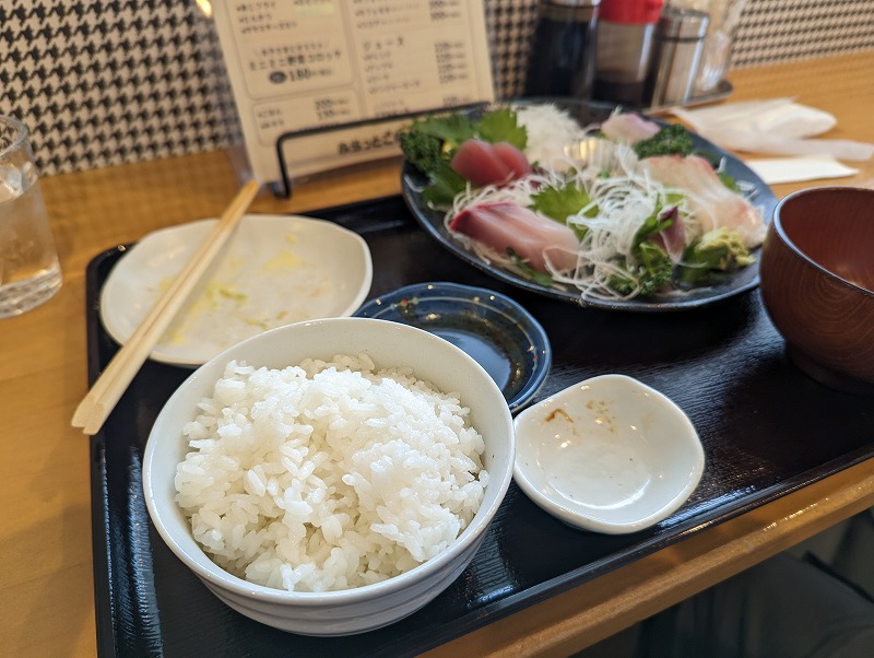 延岡市の「ふらっとごはん。」で食べたお刺身定食17