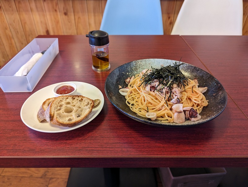 高鍋町の「しんやまCaffe」で食べたパスタランチ「店主の気まぐれパスタ」1