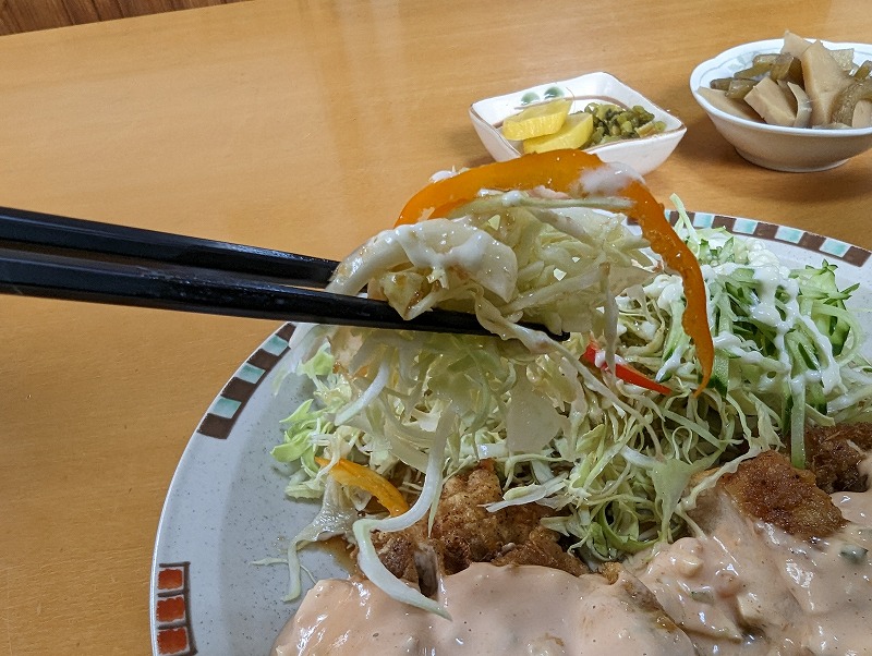  宮崎市佐土原町の「お食事処 里」で食べたチキン南蛮定食8