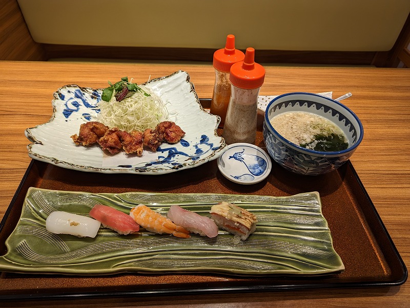 宮崎市の「海鮮茶屋 うを佐 新名爪店」で食べたランチ「選べる華御膳」