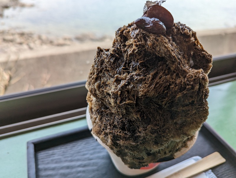 門川町の「氷柄」で食べた「ほうじ茶のかき氷」2