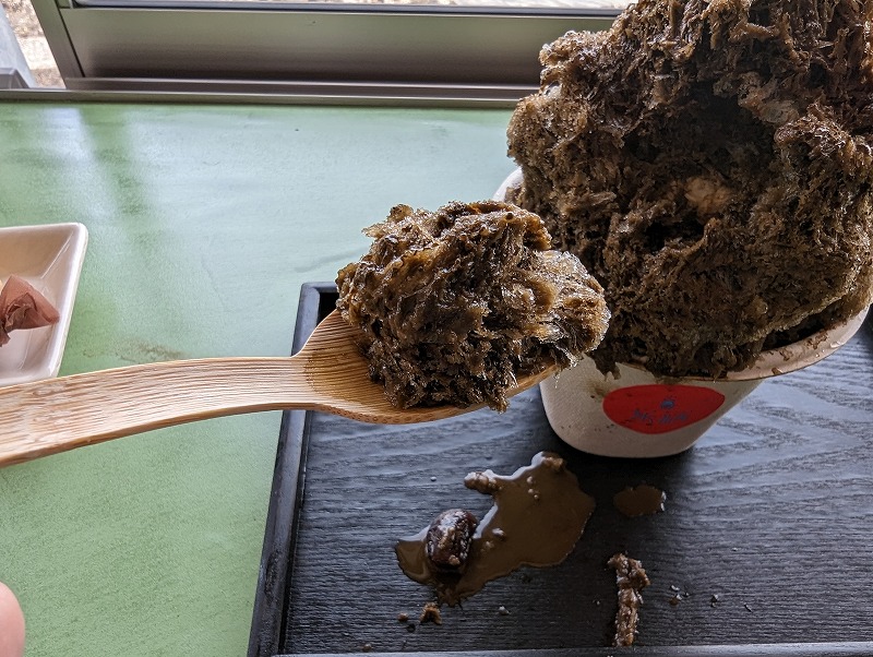 門川町の「氷柄」で食べた「ほうじ茶のかき氷」5