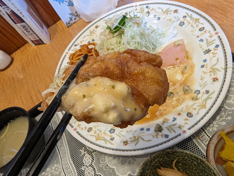 宮崎市の蜜柑(みかん)で食べたチキン南蛮定食16