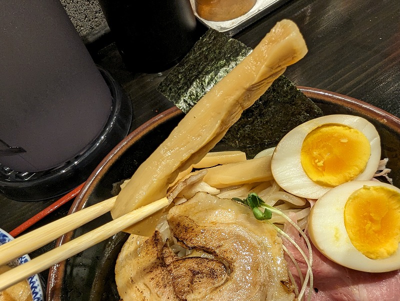 宮崎市の麺匠 真田で食べた「特製濃厚豚骨魚介つけ麺」8