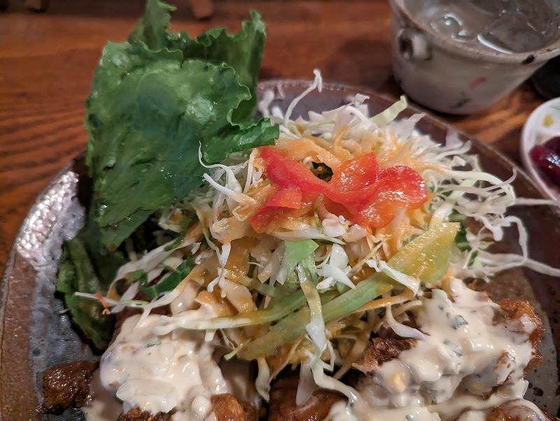 日南市飫肥の「珈琲とお食事の家 喫茶 園」で食べたチキン南蛮定食3