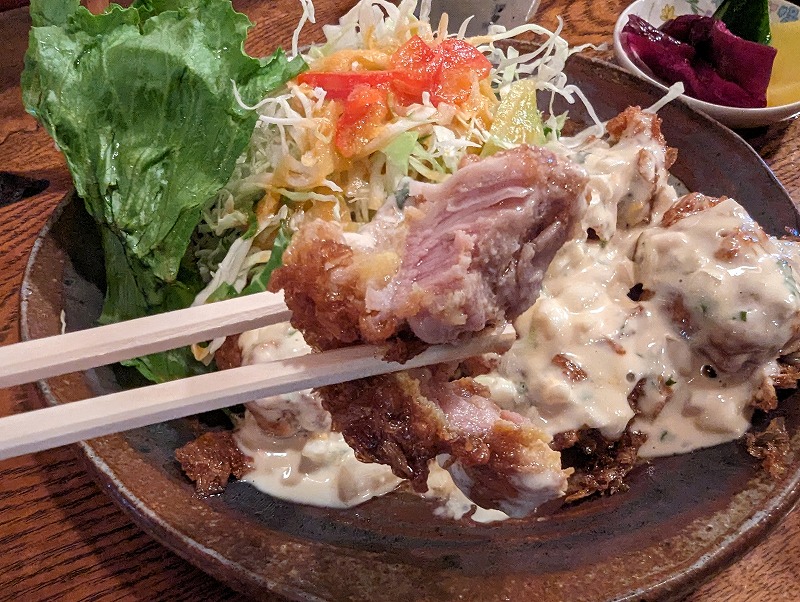 日南市飫肥の「珈琲とお食事の家 喫茶 園」で食べたチキン南蛮定食9