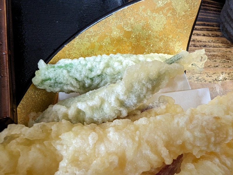宮崎市の新潟のへぎそば たけ乃で食べた「大海老と野菜の天せいろ」4
