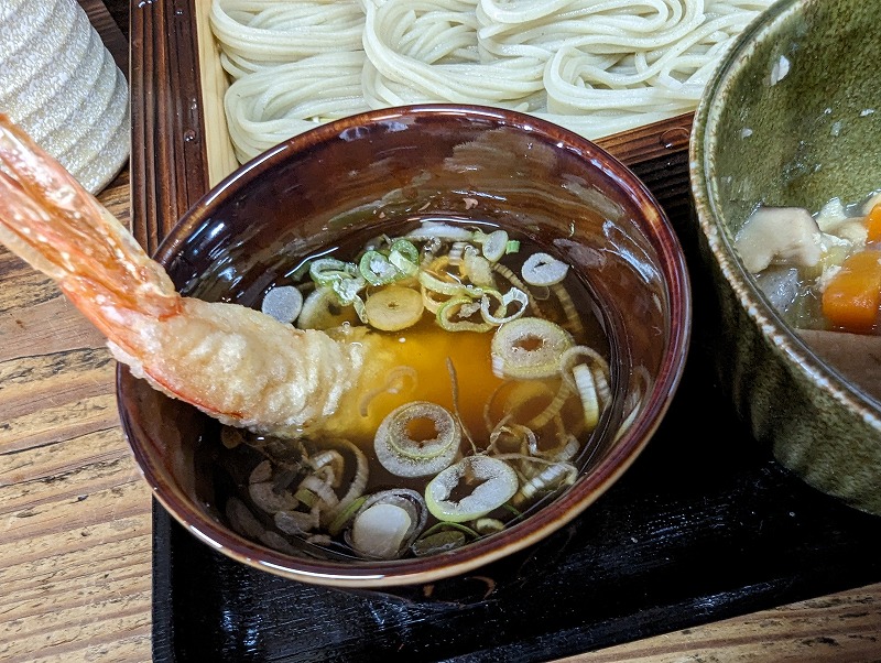 宮崎市の新潟のへぎそば たけ乃で食べた「大海老と野菜の天せいろ」13