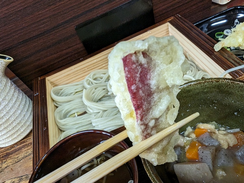 宮崎市の新潟のへぎそば たけ乃で食べた「大海老と野菜の天せいろ」15