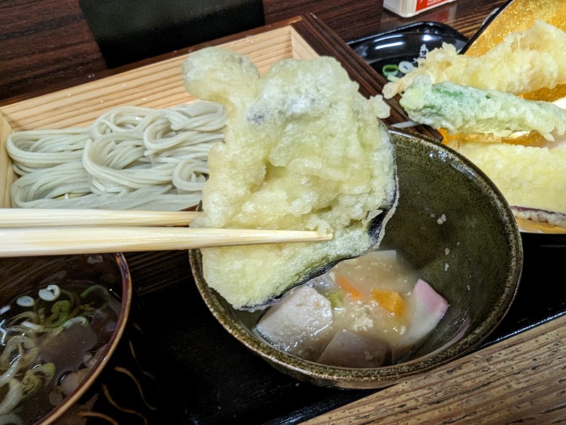 宮崎市の新潟のへぎそば たけ乃で食べた「大海老と野菜の天せいろ」17