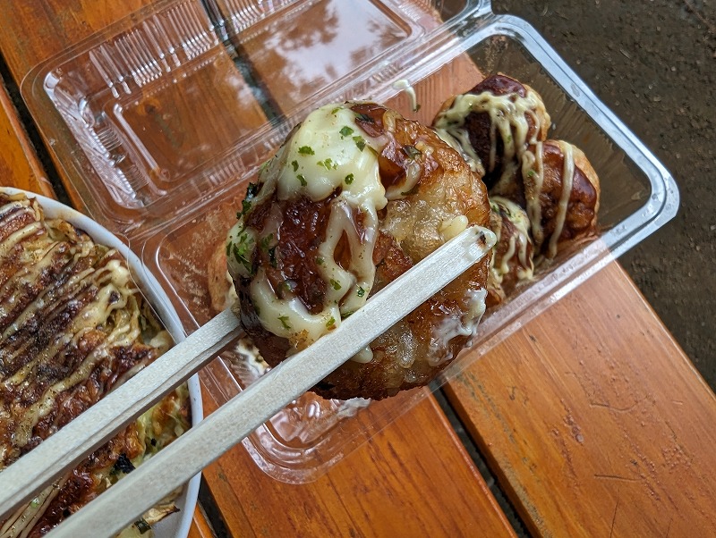 宮崎市のお好み焼き まぁちゃんで買って食べた「たこ焼き」2