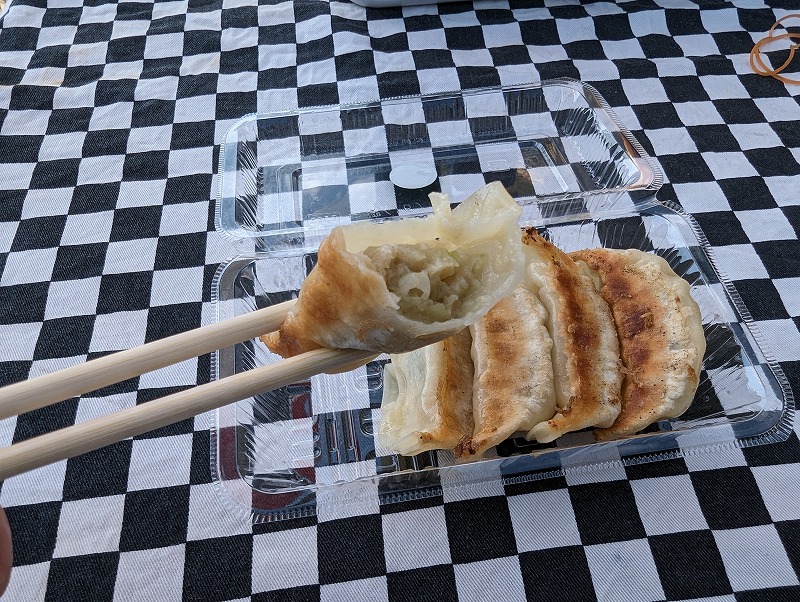 木城町の宮崎餃子 たれいらずで食べた焼き餃子の柚子胡椒味3