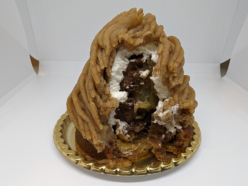 宮崎市神宮のchocoholic roastery(チョコホリック ロースタリー)で購入して自宅で食べた「モンブランタルトショコラ」6