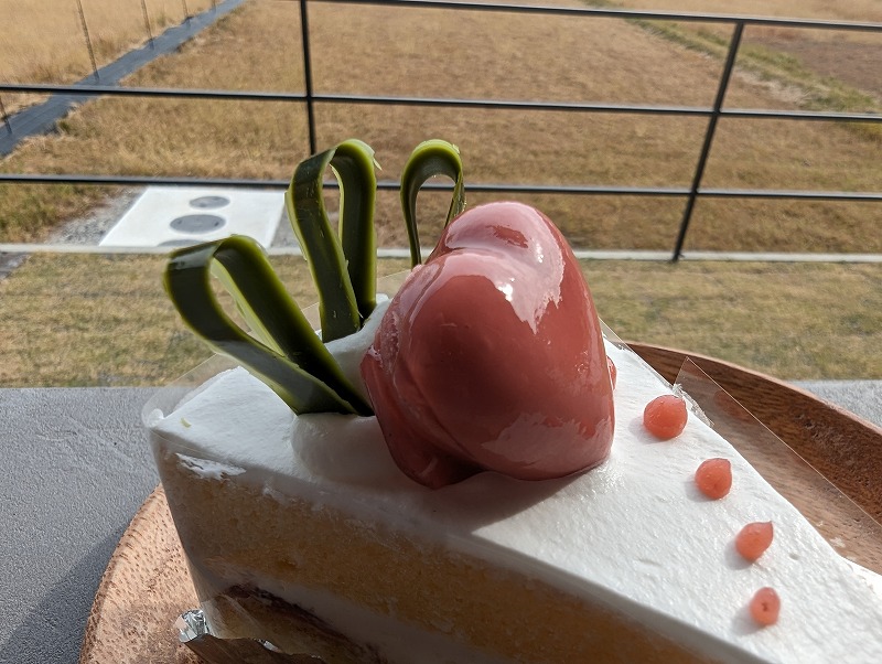 西都市の「苺専門店 OONOYA オープンカフェ」で食べた「苺のショートケーキ」2