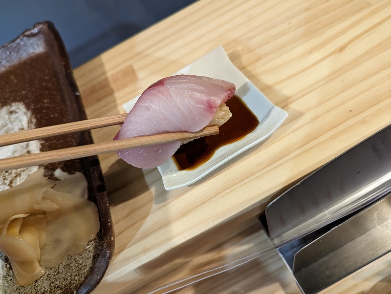 宮崎市の鮨ふらりで食べた「熟成カンパチ」2