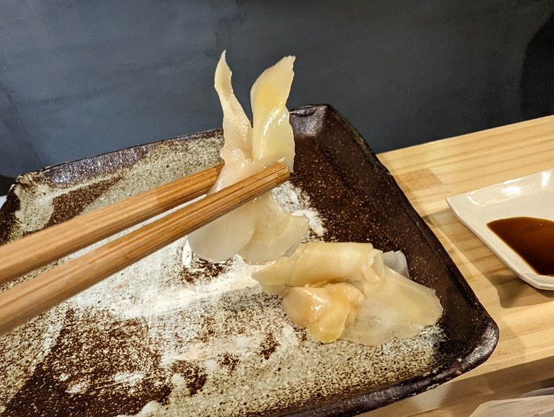 宮崎市の鮨ふらりで食べたガリ