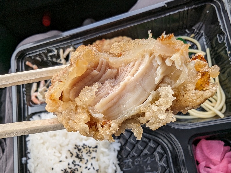 宮崎市の鶏からの家 宮崎店でテイクアウトで購入して食べた「やわ塩弁当」14
