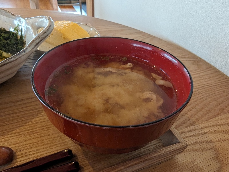 宮崎市佐土原町の「がくのだいどころ」で食べたタイ天ぷら磯のりあんかけ定食4