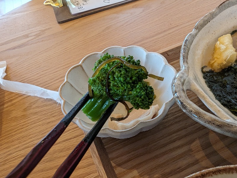 宮崎市佐土原町の「がくのだいどころ」で食べたタイ天ぷら磯のりあんかけ定食12