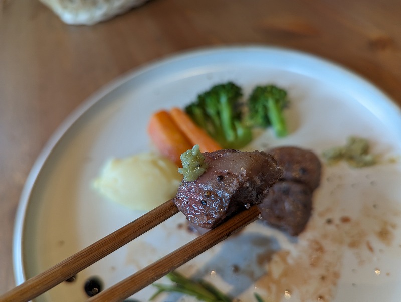 宮崎市高岡町のメイプルビレッジで食べた西都有田牛サイコロステーキ6