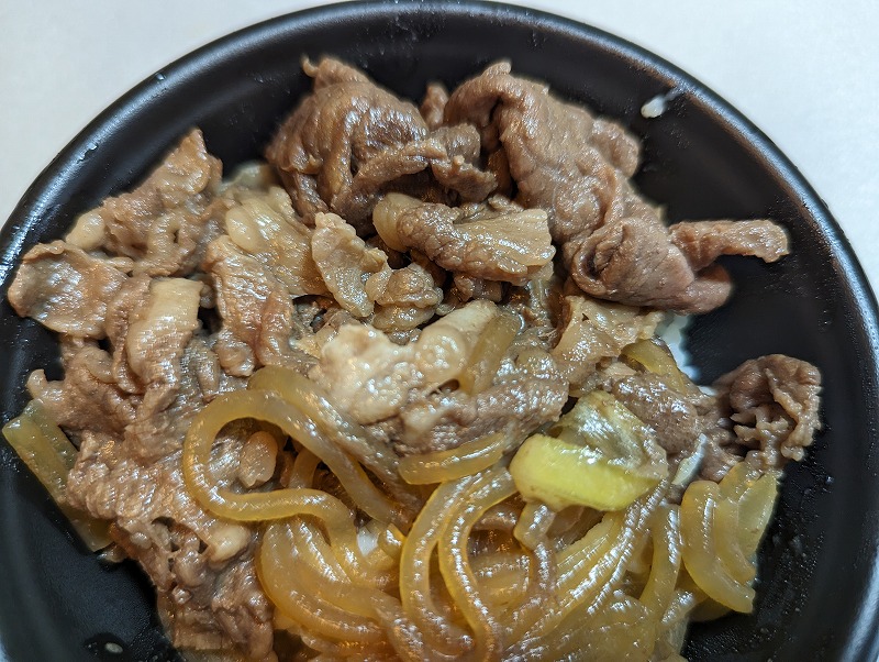 木城町のHot Station 金と銀で購入して食べた「ミニ牛丼」2