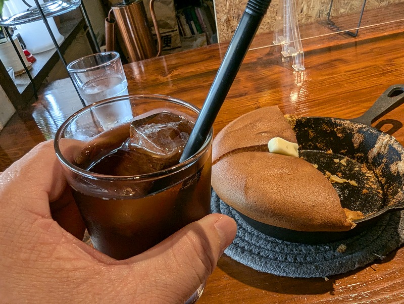 都城市のcafe de 杜で飲んだアイスコーヒー1