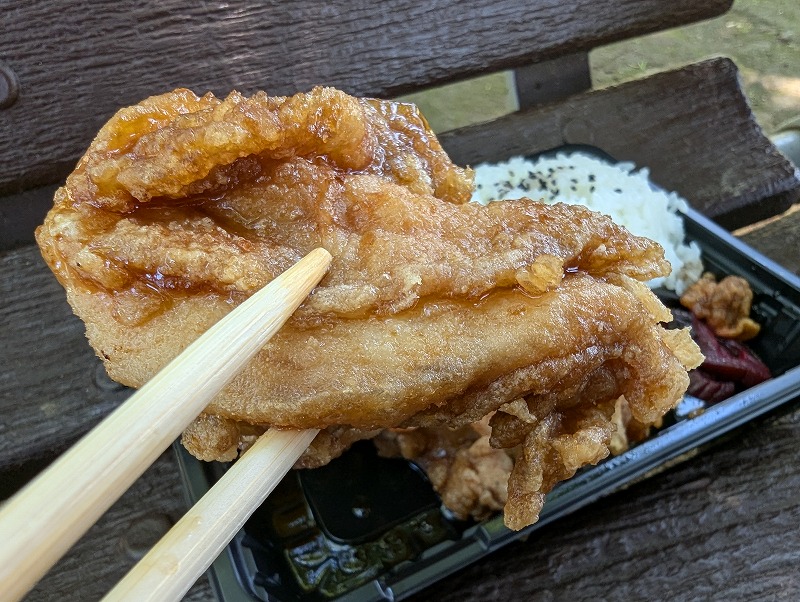 宮崎市大橋の蔵べんでテイクアウトして食べたからあげ弁当どぶ漬け7