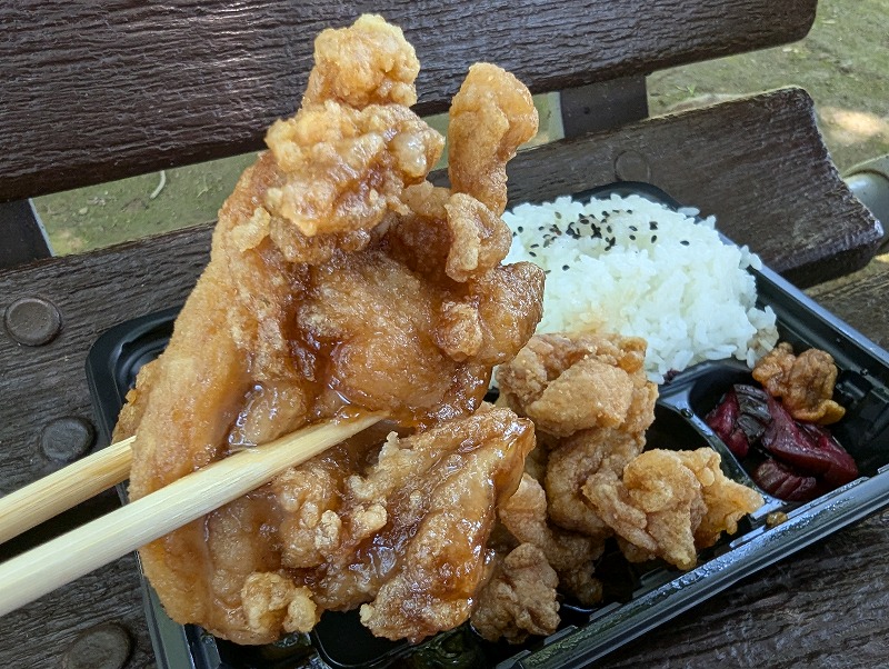 宮崎市大橋の蔵べんでテイクアウトして食べたからあげ弁当どぶ漬け6