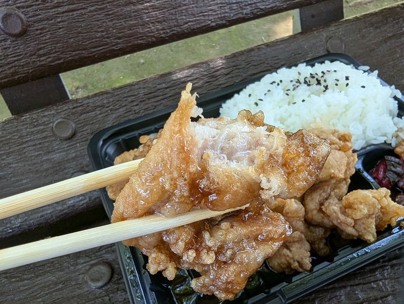 宮崎市大橋の蔵べんでテイクアウトして食べたからあげ弁当どぶ漬け9