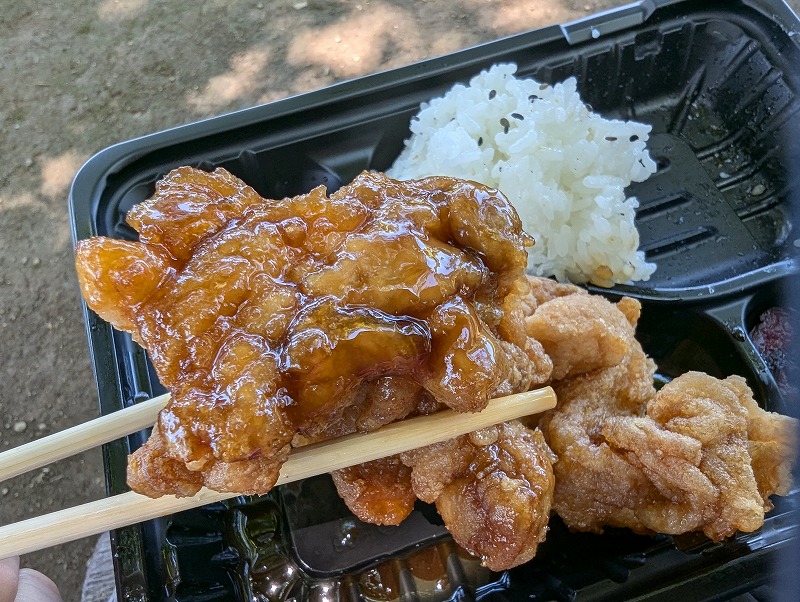 宮崎市大橋の蔵べんでテイクアウトして食べたからあげ弁当どぶ漬け13