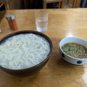 宮崎市中央通の戸隠本店で食べた釜揚げうどん