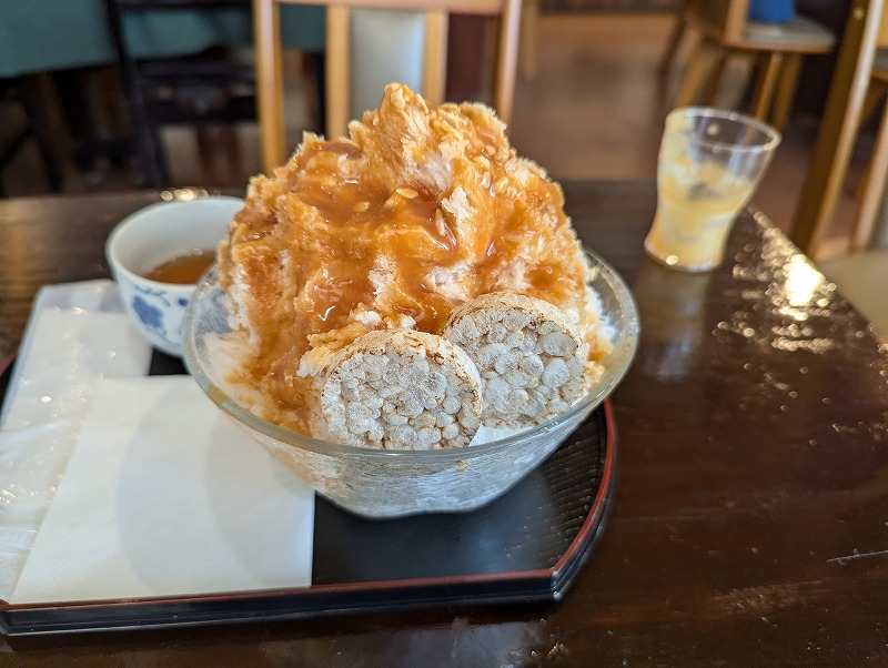 延岡市の風の菓子 虎彦で食べたかき氷「生キャラメル」