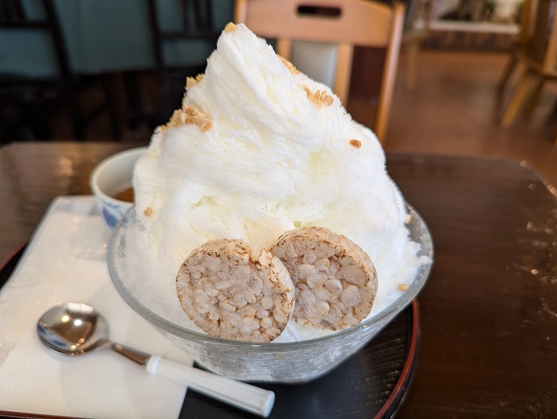 延岡市の風の菓子 虎彦で食べたかき氷「生キャラメル」2